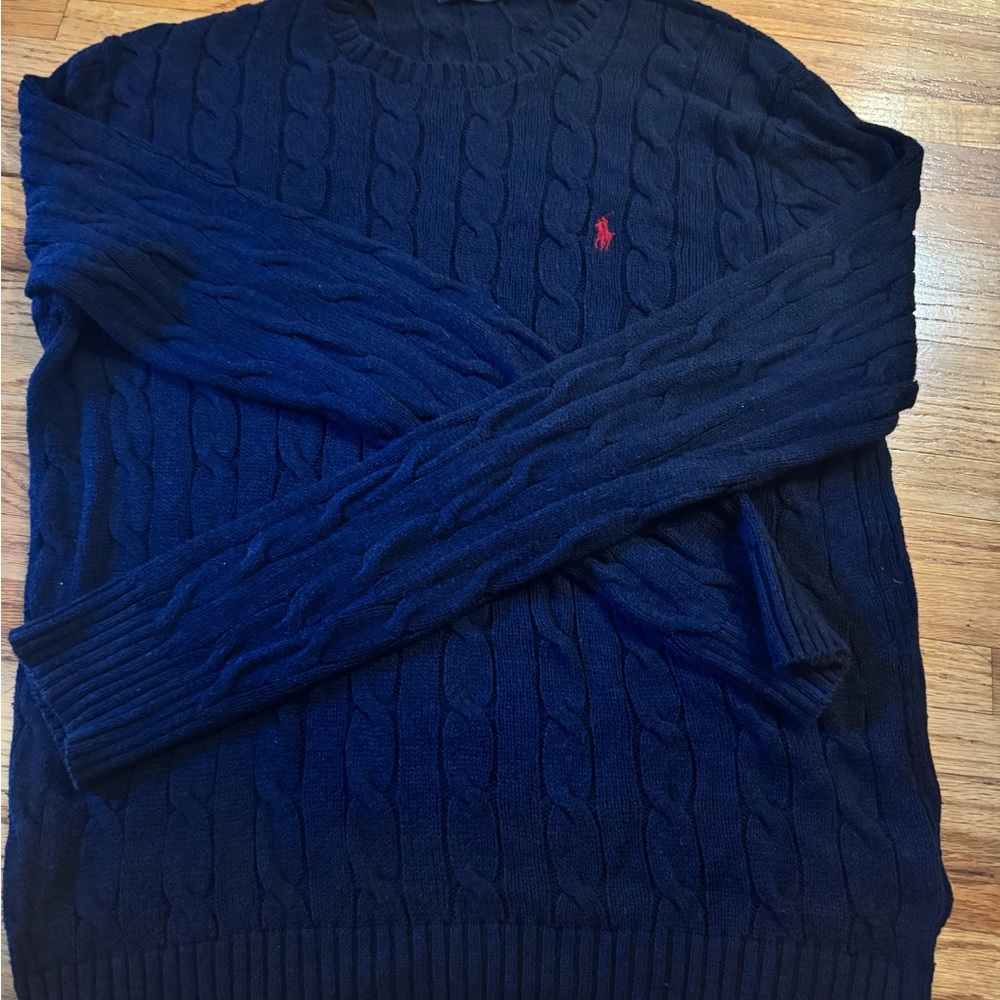 Ralph Lauren Navy Cable Knit Sweater